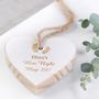 Hen Party Personalised Floral Heart Wooden Keepsake, thumbnail 1 of 2