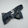 Liberty Self Tie Bow Tie In Navy Peacock Feathers, thumbnail 3 of 3