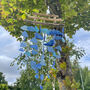 Driftwood Recycled Blue Glass Wind Chime, thumbnail 2 of 6