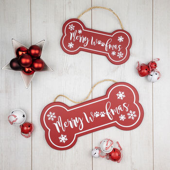 Merry Woofmas Christmas Wooden Sign, 3 of 6