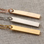 Word Vertical Bar Engraved Necklace, thumbnail 3 of 10