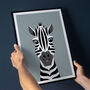 Personalised Children's Zebra Art Print, thumbnail 2 of 7