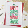 Amazing Gran Nan Nanny Nanna Granny Christmas Card, thumbnail 3 of 6
