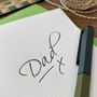 'Dad' Fathers Day Letterpress Card, thumbnail 2 of 2