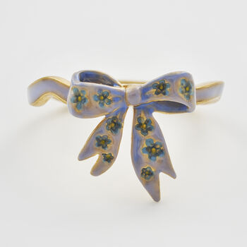 Gold Forget Me Not Bow Ring, 3 of 8