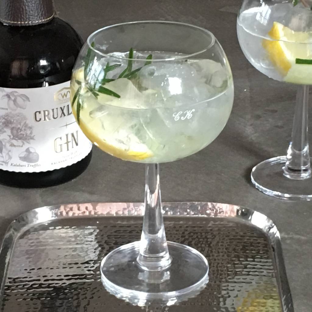personalised gin balloon glasses by idyll home | notonthehighstreet.com