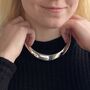 Sterling Silver Choker Collar Necklace Anniversary Gift, thumbnail 3 of 8
