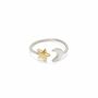 Moon And Star Studs Sterling Silver And Gold Vermeil, thumbnail 5 of 6