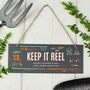 Personalised Keep It Reel Hanging Plaque Fishing Gift, thumbnail 3 of 6