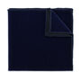 Mens Navy Blue Velvet Bow Tie And Pocket Square Set, thumbnail 2 of 4