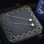 Sterling Silver Moonstone Dot Threader Earrings, thumbnail 1 of 9