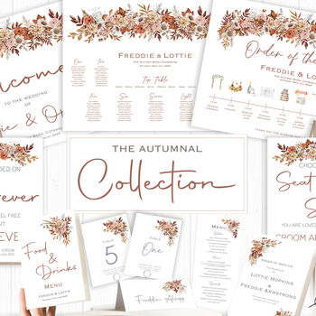 Wedding Order Of The Day Sign Autumnal, 9 of 9