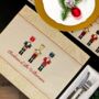 Christmas Table Place Mats Cream Nutcracker Four Pack, thumbnail 2 of 6
