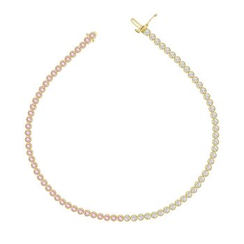 Undecided Tennis Bracelet, Diamond And Pink Sapphire, 3 of 3