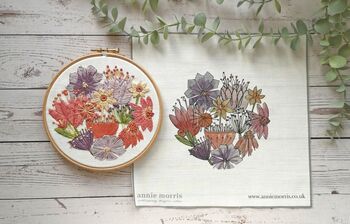 Blooms Floral Embroidery Pattern, 2 of 7