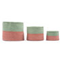 Coral And Green Duo Colour Block Basket, thumbnail 6 of 8
