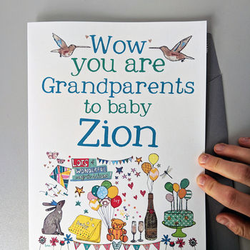 Big Personalised New Grandparents Card, 4 of 7