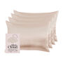 Silver Cloud Caramel Satin Pillowcase Four Pack, thumbnail 1 of 8