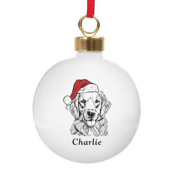 Personalised Dog Breed Christmas Bauble Hanging Decoration, 6 of 9