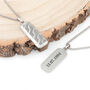 Personalised Men's Brushed Steel Tyretread Necklace, thumbnail 1 of 2