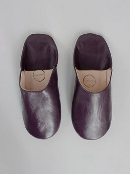 Women's Basic Moroccan Leather Slippers, 9 of 12