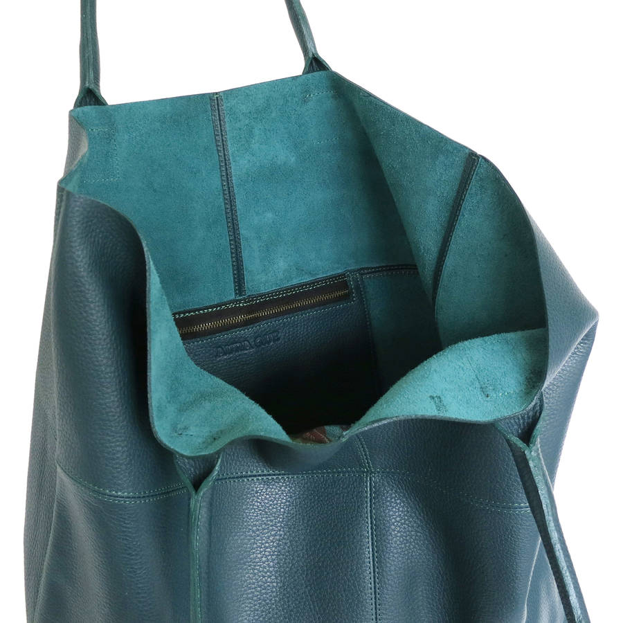 fairtrade large leather tote bag by aura que | notonthehighstreet.com