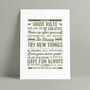 Personalised Family House Rules Print, thumbnail 4 of 7