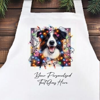 Personalised Border Collie In Christmas Lights, 10 of 10