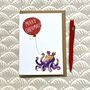 Octopus Christmas Card, thumbnail 1 of 2