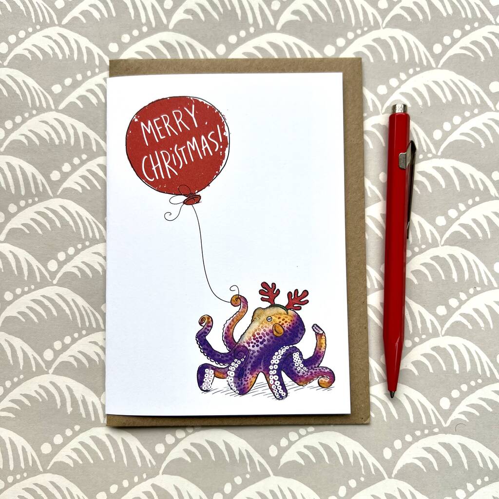 Octopus Christmas Card