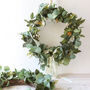 Faux Eucalyptus And Rose Leaf Door Wreath, thumbnail 1 of 6