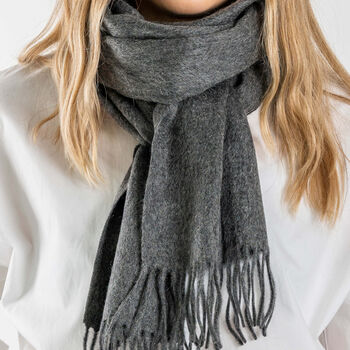 Personalised Charcoal Pure Cashmere Scarf, 2 of 9