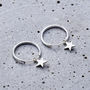 Star Hoop Earrings, thumbnail 5 of 7