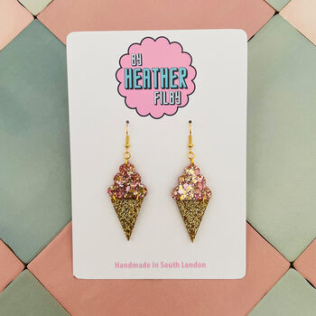 Ice Cream Glitter Resin Earrings, 8 of 8