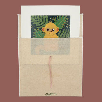 Reusable Eco Friendly Monkey Children's Card Blank Inside Or Optional Handwritten Message, 9 of 11