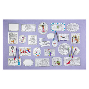 Colour In Heroines Of History Tablecloth Kit + 10 Pens, 8 of 9