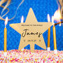 Personalised Welcome New Baby Star Cake Topper, thumbnail 2 of 8