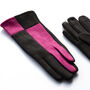 Harlequin Colourblock Suede Touch Screen Gloves, thumbnail 3 of 12