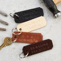 Personalised Handstamped Leather Keyring, thumbnail 3 of 7