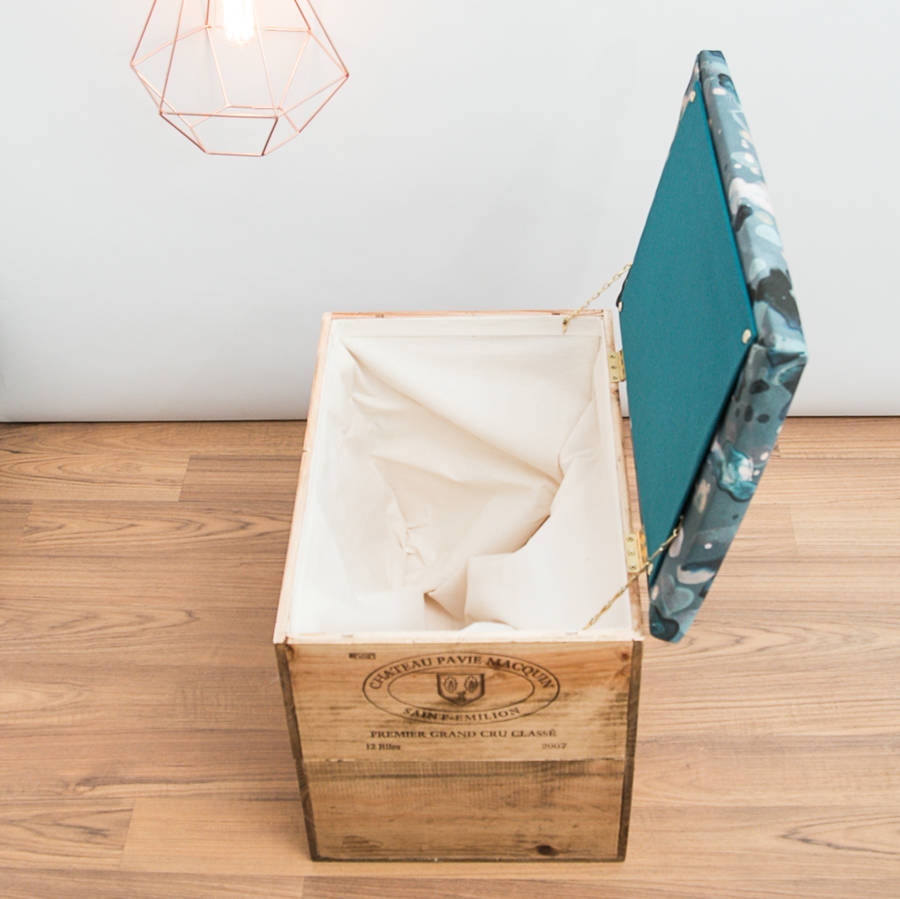 Reclaimed Wooden Wine Crate Blanket Box By Made Anew