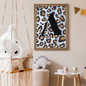 Personalised Custom Letter Initial Animal Print For Her, 4 of 6