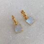The Square Moonstone Earrings, Gold Plated, thumbnail 7 of 7