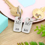 Couples Gift Mr And Mrs Personalised Pair Of Key Rings, thumbnail 3 of 5