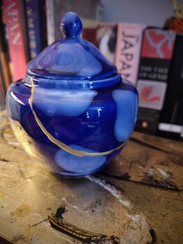 Blue Kintsugi Ginger Jar, 2 of 2