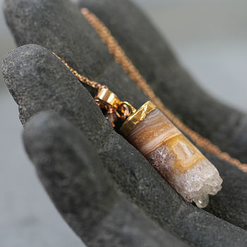 Amethyst Jasper Cylinder Necklace, 8 of 12