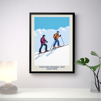 Personalised Ski Touring Art Print, 2 of 6