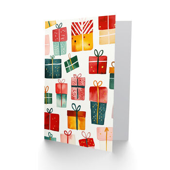 Colourful Gifts Presents Xmas Christmas Card, 2 of 4