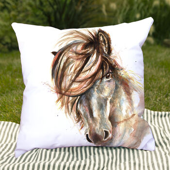 Inky Horse Outdoor Cushion For Garden Furniture, 6 of 9