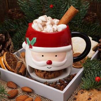 Angel Light Up Tree Topper And Santa Snack Mug Gift Box, 7 of 7