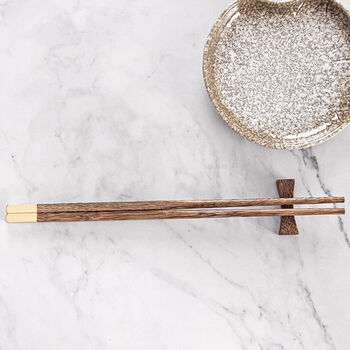 Personalised Engraved Wooden Chopsticks Non Slip Gift Set, 3 of 6